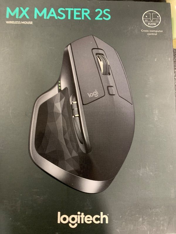 Photo 1 of Logitech MX Master 2S Wireless Mouse with Flow Cross-Computer Control and File Sharing for PC and Mac, Graphite