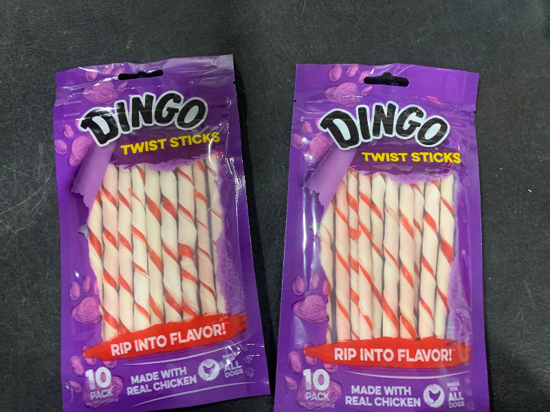 Photo 1 of 2 PACK DINGO TWIST STICKS DOG TREATS