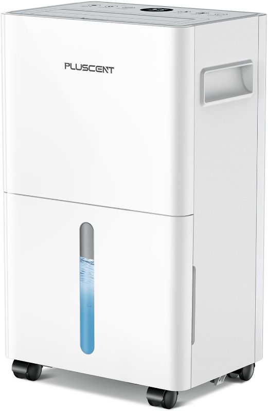 Photo 1 of 1500 Sq.ft Dehumidifier for Basement, PlUSCENT 21 Pints Quiet Dehumidifiers for Home, Large Room, Bedroom with Drain Hose, Smart Humidity Control & Monitor, 3 Operation Modes, 24H Timer, Auto Defrost