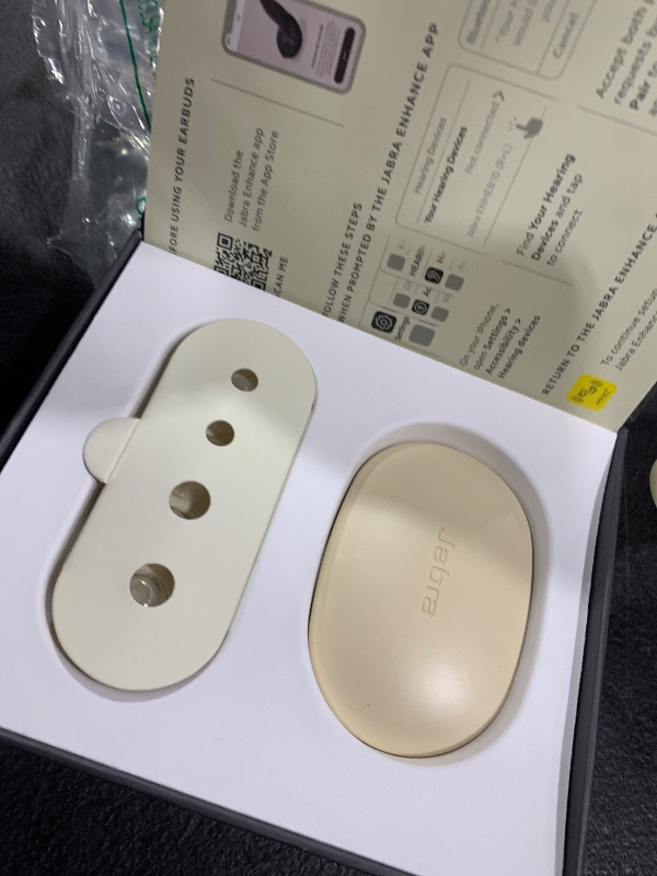 Photo 3 of Jabra Enhance Plus Self-Fitting OTC Rechargeable Hearing Aids for Advanced Hearing Enhancement, Music and Calls – (Incompatible with Android) 4 Mics and Powerful Speakers, Made for iPhone – Gold Beige