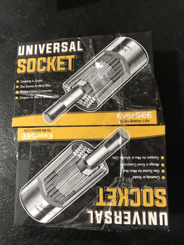 Photo 2 of (2 PACK) Universal Socket Tool Gifts for Men Stocking Stuffers for Men Dad Adults, Super Grip Socket Power Drill Adapter, Christmas Gadgets Birthday for Husband Him Boyfriends Women Who Have Everthing