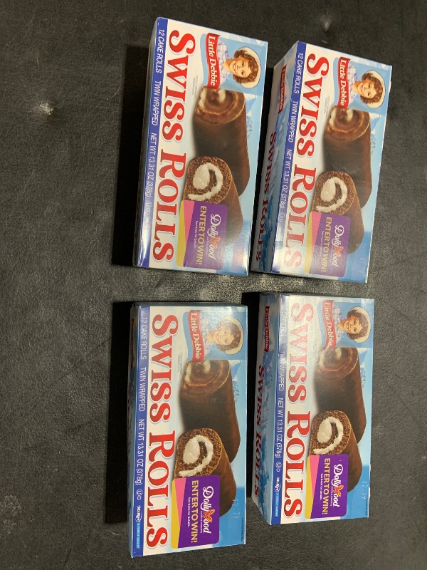 Photo 2 of Little Debbie Swiss Rolls, 12 Twin-Wrapped Cake Rolls, 13.0 oz Box, Pack of 0ne       4 BOXES   BB 12-2024