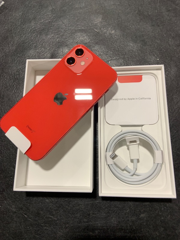 Photo 3 of Apple iPhone 12 Mini (64GB, (Product) RED) [Locked] + Carrier Subscription  CRICKET WIRELESS 