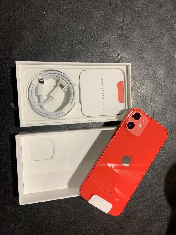 Photo 3 of Apple iPhone 12 Mini (64GB, (Product) RED) [Locked] + Carrier Subscription  CRICKET WIRELESS 