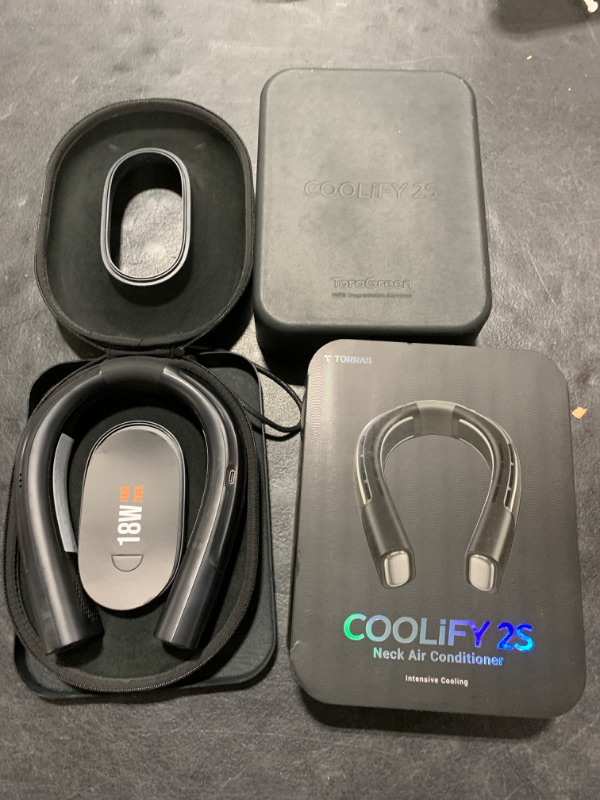 Photo 2 of TORRAS COOLiFY 2S?Extended Battery Version? Neck Air Conditioner ?28 Hrs Cooling?, Portable Personal Cooler Neck Fan, App Control Rechargeable Neck Fans that blow cold air for travel