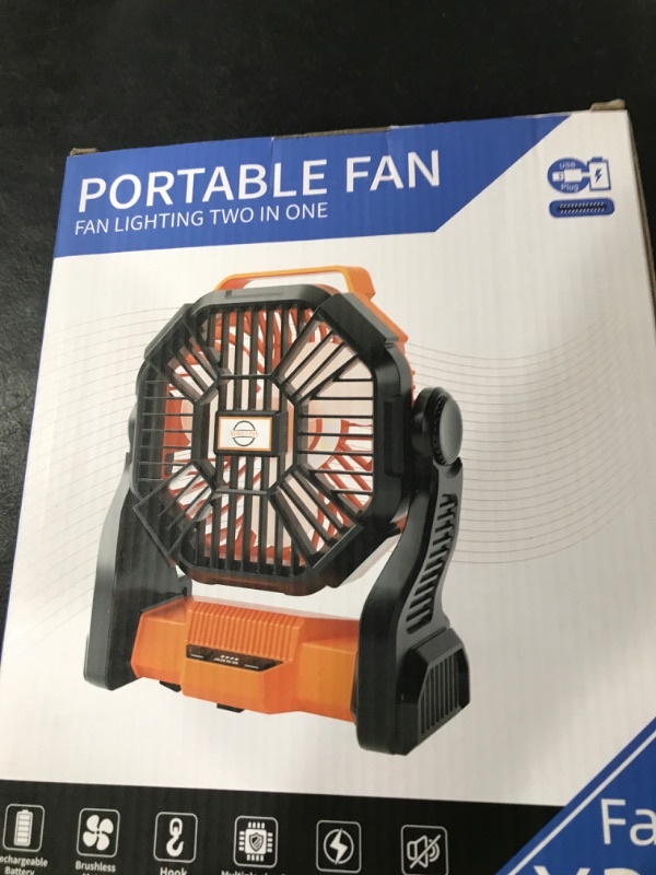 Photo 1 of TDLOL Battery Powered Fan?270° Rotating Portable Fan Battery Operated Fan Camping Fan Rechargeable, USB Desk Personal Fan Tent Fan with Hook, Outdoor Fan Camping Fans for Tents,Travel Fan