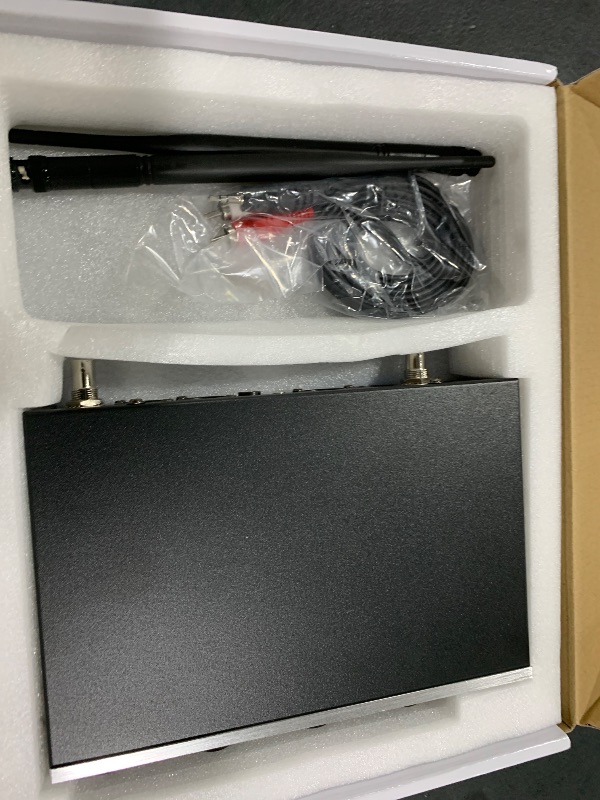 Photo 1 of ZERFUN Rechargeable Wireless Microphone System 4 Channel Pro, UHF Metal Handheld Headset Lavalier Lapel Mics Cordless for Church Karaoke Singing with Volume Control, 4x50 Frequency(G8)