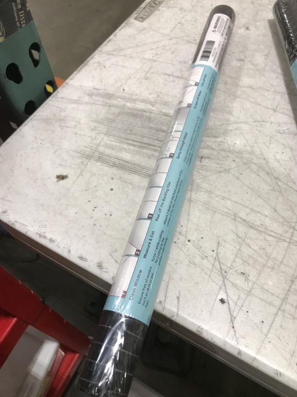 Photo 1 of Windimiley Window Privacy Film Reeded Glass Window Clings Frosting Fluted Glass Window Stickers Frosted Bathroom Static Cling Heat UV Blocking Window Tint Decorative Window Coverings, 17.5x78.7 in