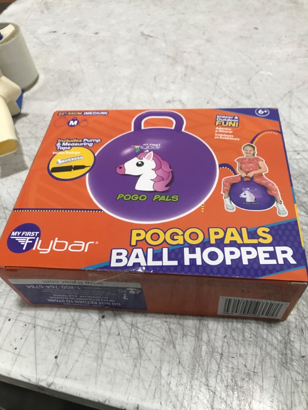 Photo 2 of **SOLD FOR PARTS** Hopper Ball for Kids - Bouncy Ball with Handle Durable Bouncy Balls 175lbs Ages 5+ Unicorn M