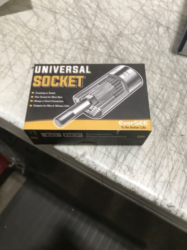 View 2 of Universal Socket Tool Gifts for Men Stocking Stuffers for Men Dad Adults, Super Grip Socket Power Drill Adapter, Christmas Gadgets Birthday for Husband Him Boyfriends Women Who Have Everthing