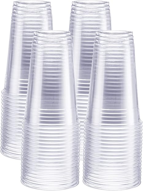 Photo 1 of Comfy Package [24 oz. - 100 Pack Crystal PET Clear Plastic Cups for Party - Ideal for Cold Beverages, Smoothies, and Parties
