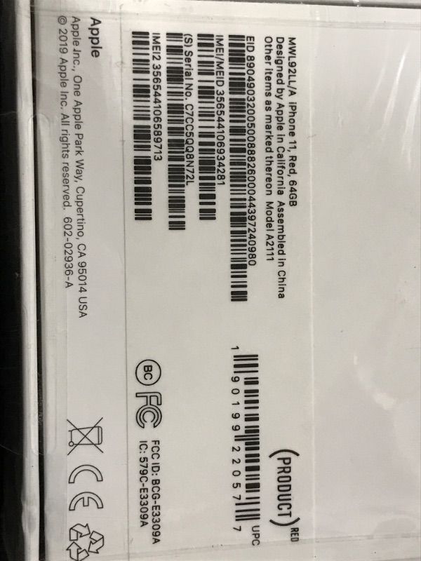 Photo 2 of Apple iPhone 11 [64GB, (Product) RED] + Carrier Subscription [Cricket Wireless]