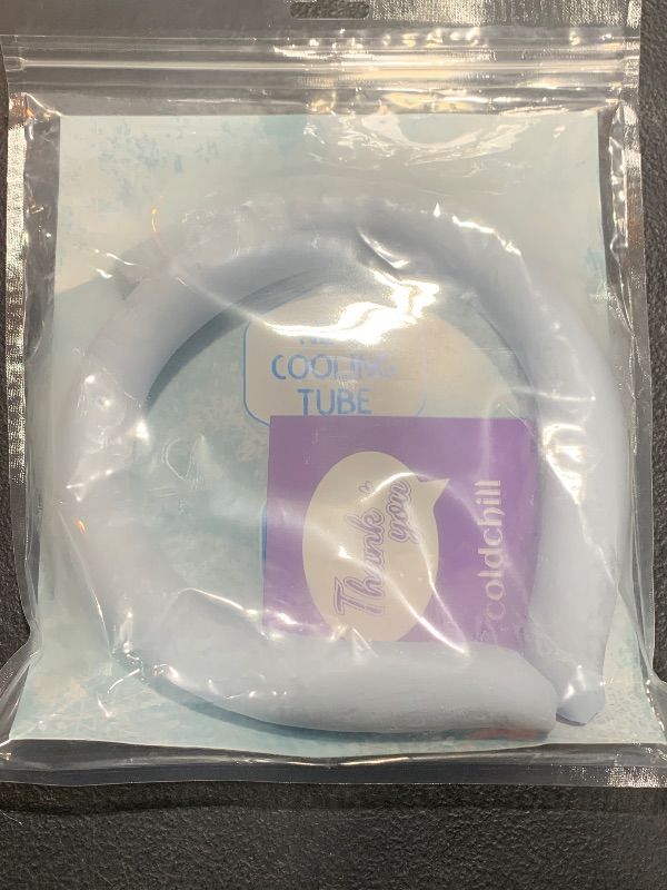 Photo 1 of Neck Cooling Tube, Reusable Wearable Cooling Neck Wraps for Summer Heat, Cooling Starts at 28°C, Relief for Hot Flashes and Fever Smart ice Neckband for All Sports Outdoor Activities (1Blue, L)