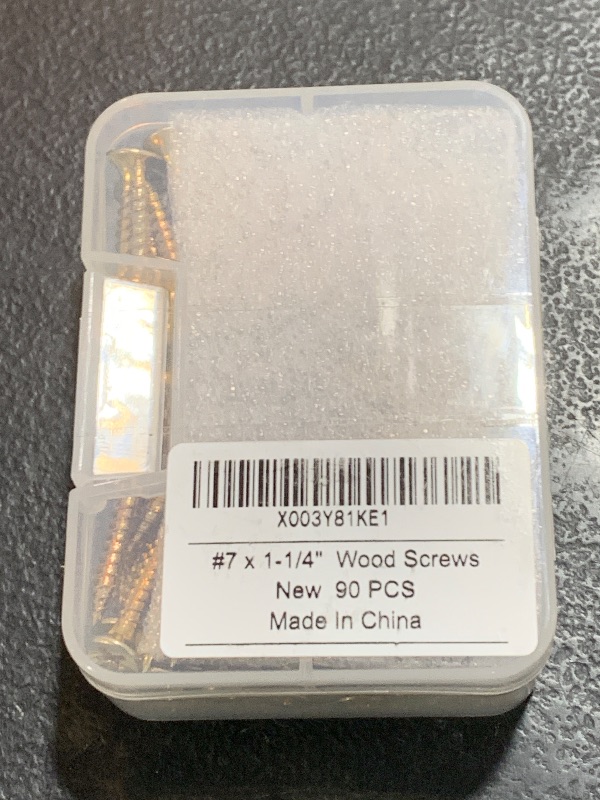 Photo 2 of #7 x 1-1/4" Self Tapping Philips Head Wood Screws, M4 x 30mm Zinc Plated Fine Thread Drywall Fasteners 90 PCS