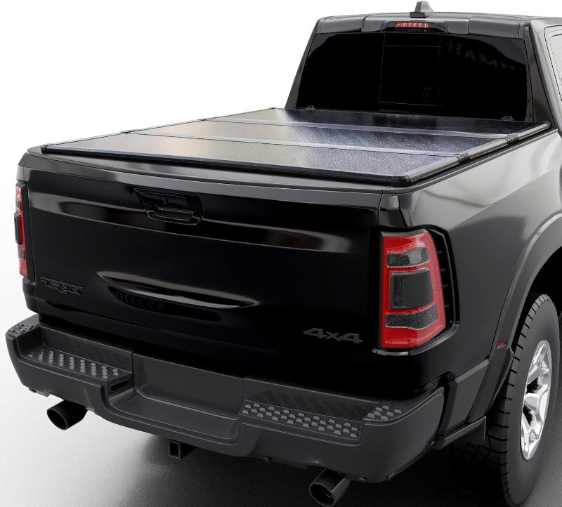 Photo 1 of Hard Tri-Fold Truck Bed Cover Compatible with 2009-2025 Dodge Ram 1500 & 2500  5’ 7” Bed Without Ram Box (76.3")
