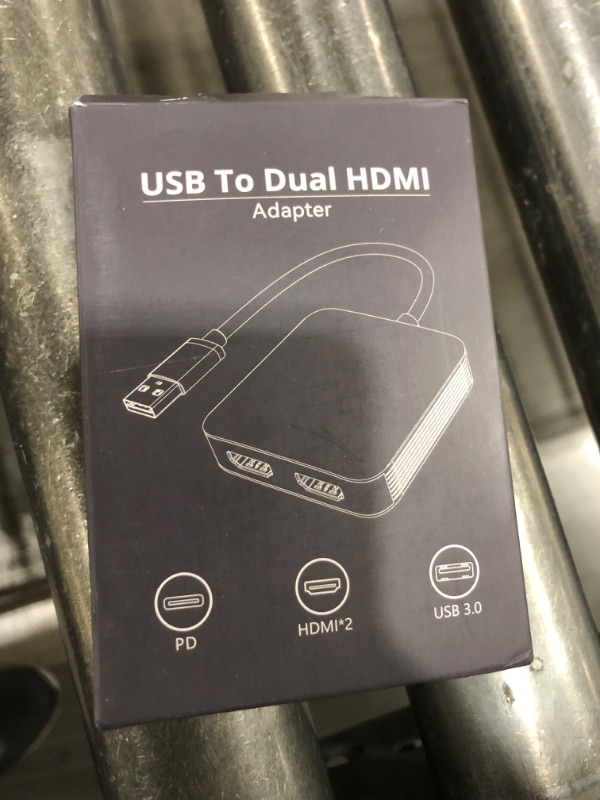 Photo 1 of vilcome USB to HDMI Adapter, USB 3.0 to Dual HDMI Adapter with USB 3.0 Port, HDMI to USB Audio Video Graphics Converter Cable for Laptop Monitor Desktop TV, Compatible with Mac OS, Windows