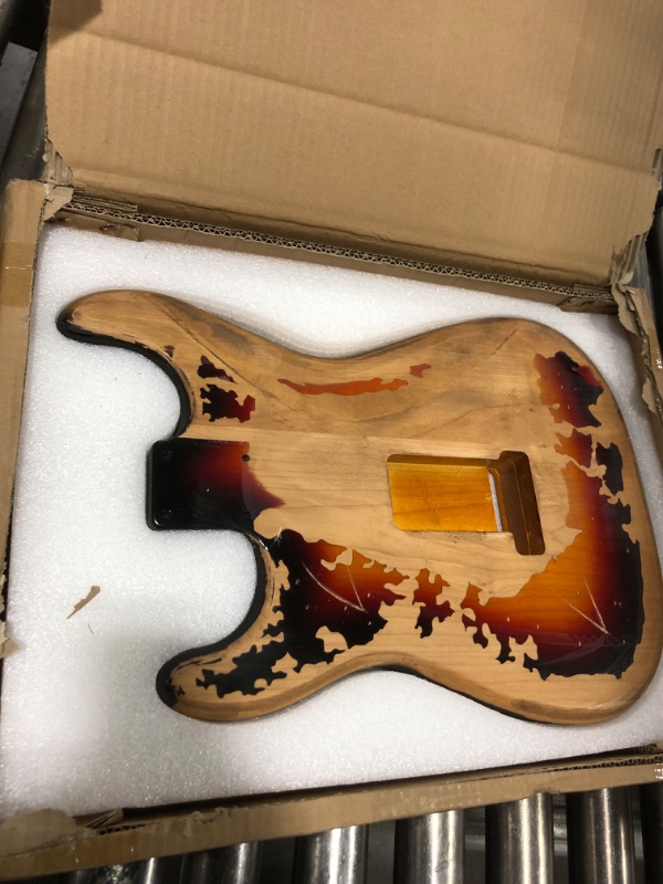 Photo 1 of Sunsmile Relic Electric Guitar Body Nitro Alder Strat Style HSH DIY Guitar Body 3 Tone Sunburst.