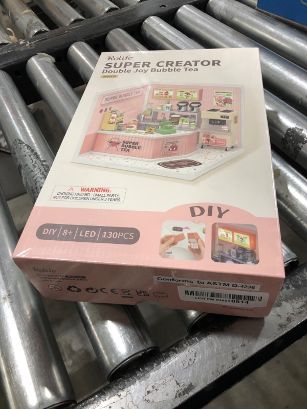 Photo 1 of Rolife LED Building Blocks for Adults,1:24 Toy Building Sets,Model Building Kits for Kids Ages 8-12-15,DIY Miniature Dollhouse Kits for Adults,Hobbies for Women Men (4.Double Joy Bubble Tea)