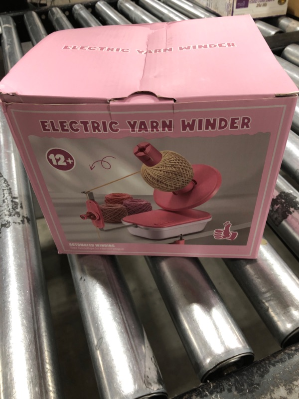 Photo 1 of Electric Yarn Winder for Crocheting High Speed, Upgrade Three Gears Adjustable 4-10oz Large Capacity Automatic Yarn Ball Winder, Yarn Spinner, The Helper for Knitting Enthusiast,Pink