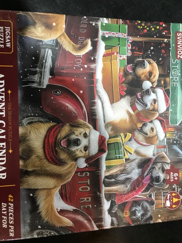 Photo 1 of Advent Calendar 2024 Jigsaw Puzzle for Adult Kids, 24 Days 1008 Pieces Cute dogs and cats Surprise Christmas Countdown Calendars, Family Game Puzzle, Great Stocking Stuffer Christmas Gifts Puzzle Home Decoration