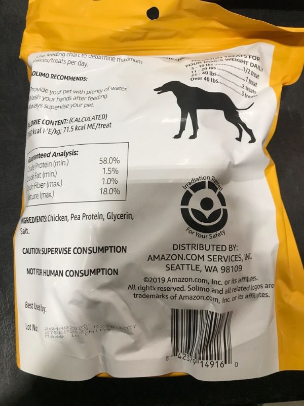 Photo 1 of Amazon Brand - Solimo Chicken Jerky Dog Treats, 2 pounds (Packaging May Vary)