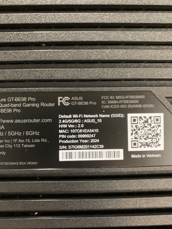 Photo 4 of ASUS ROG Rapture GT-BE98 PRO First Quad-Band WiFi 7 Gaming Router supports 320MHz, Dual 10G Port, Triple-level Game Acceleration, Mobile Game Mode, Subscription-Free Security, AiMesh, and VPN features