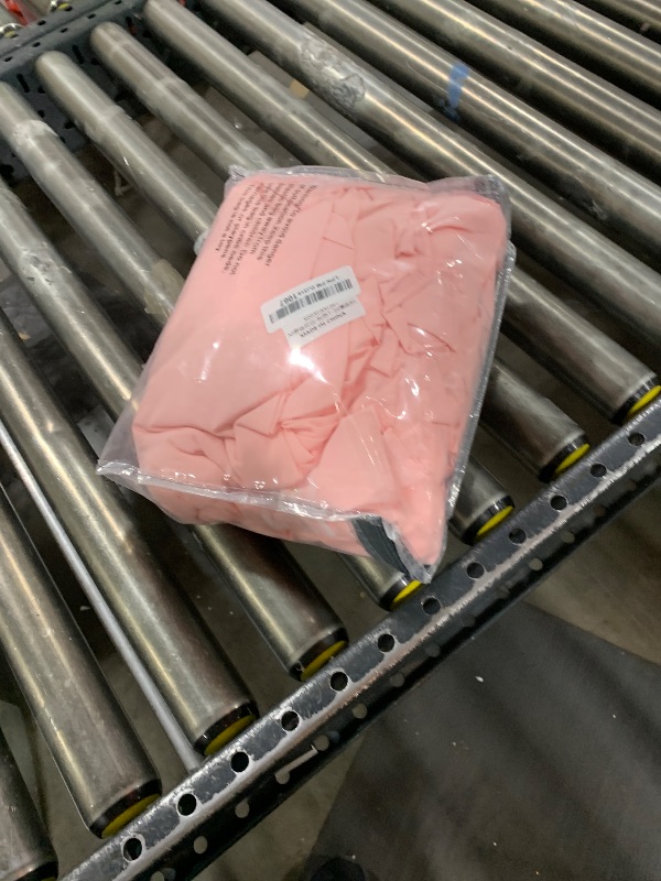 Photo 1 of MOOWOO Chic Ruffle Lace Polyester Duvet Cover Set -Girl Pink Bedding-2 Piece Twin Duvet Cover with Zipper Closure -Ultra Soft and Light Weight (Pink, Twin)