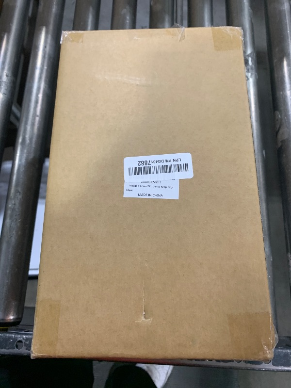 Photo 1 of Meegoo Cereal Containers Storage, Cereal Dispenser Countertop 5.5 L Large Capacity, Easy to Control, Airtight Dry Food Storage Containers for Grain, Rice, Nut, Bean, Candy, White