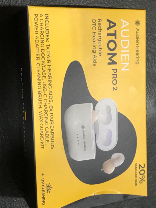 Photo 2 of Audien ATOM PRO 2 Wireless Rechargeable OTC Hearing Aid, Premium Comfort Design and Nearly Invisible