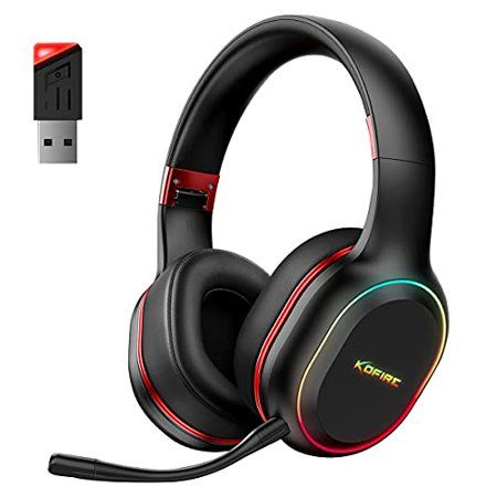 Photo 1 of 2.4GHz Wireless Gaming Headset for PS5 PS4 PC Nintendo Switch Dynamic EQ Ultra-Low Latency Bluetooth Gaming Headphones for Phone 30H