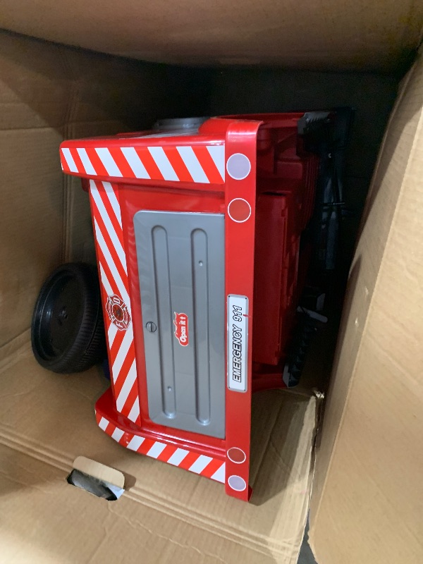 Photo 1 of ELEMARA 12V7AH Ride on Fire Truck, Electric Ride on Car for Kids,Battery Powered Toddler Car 