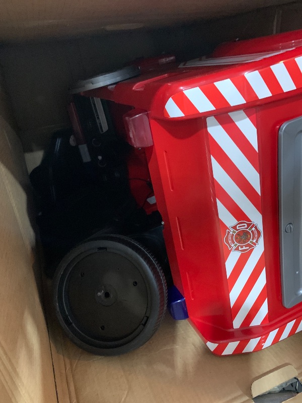 Photo 1 of ELEMARA 12V7AH Ride on Fire Truck, Electric Ride on Car for Kids,Battery Powered Toddler Car 