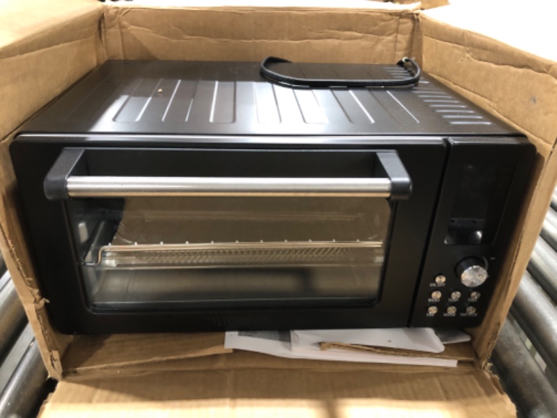 Photo 1 of Nuwave Bravo Pro Smart Air Fryer Toaster Oven Combo, Airfryer Convection Oven Countertop, 12-in-1 Functions with Quicker & Even Crisp Technology, 1800W, 50-450°F, PFAS-Free, 21QT, Black