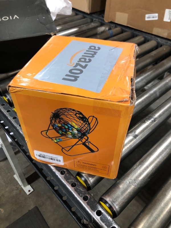 Photo 1 of Yuanhe Deluxe Bingo Game Set - Metal Round Cage, 75 Colored Bingo Balls, 100 Bingo Cards, 500 Mixed Chips and Master Board for Large Groups, Parties