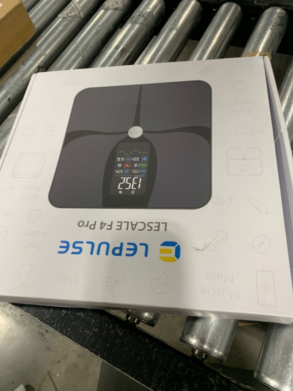 Photo 1 of Lepulse Body Fat Scale for Body Weight, 4.68” Large Display with Trend Smart Weight Scale with BMI, Body Fat, Muscle Mass, Heart Rate, Upgraded 22 Body Composition Scale with App, Bathroom Scale Black