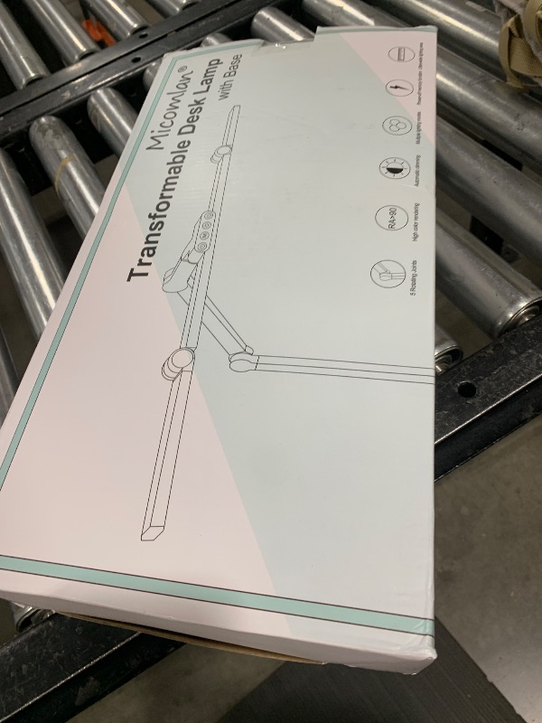 Photo 1 of Micomlan Architect Desk Lamp with Atmosphere Lighting, Adjustable Led Desk Light for Home Office with Base, 24W Bright Auto Dimming Table Light with Rotatable Swing Arm for Workbench Computer