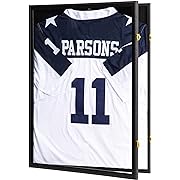 Photo 1 of Jersey Frame Display Case - Jersey Shadow Box Lockable,Jersey Frame for Hockey Baseball Basketball Football Soccer Tennis Sport Shirt Uniform,Black
