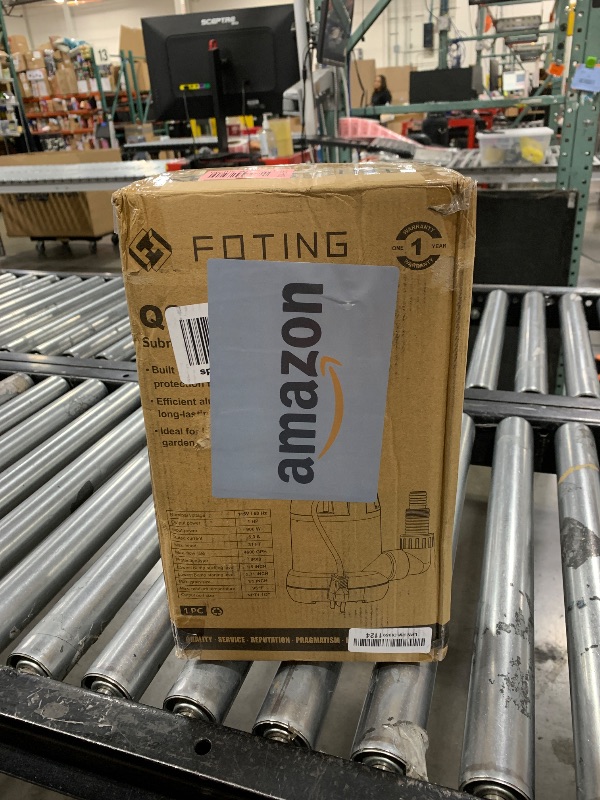 Photo 1 of FOTING Sump Pump 1HP Clean/Dirty Submersible Water Pump, 4600GPH Utility Pump Thermoplastic Electric Portable Transfer Water Pump for Swimming Pool Garden Pond Basement with 25ft Long Power Cord