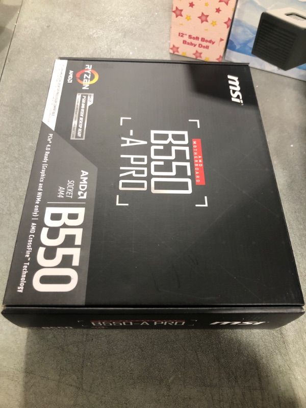 Photo 2 of MSI B550-A PRO ProSeries Motherboard (AMD Ryzen 5000, AM4, DDR4, PCIe 4.0, SATA 6Gb/s, M.2, USB 3.2 Gen 2, HDMI/DP, ATX)