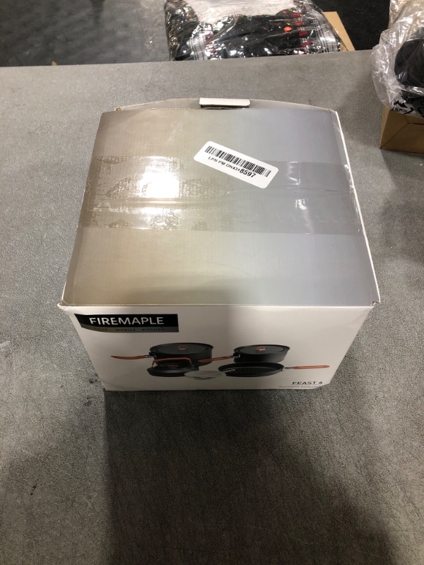 Photo 1 of Fire-Maple Feast 4 Camping Cookware Kit Outdoor Cookware Set with Pots, Kettle, Saucepans and Spatula for Hiking Fishing Picnic