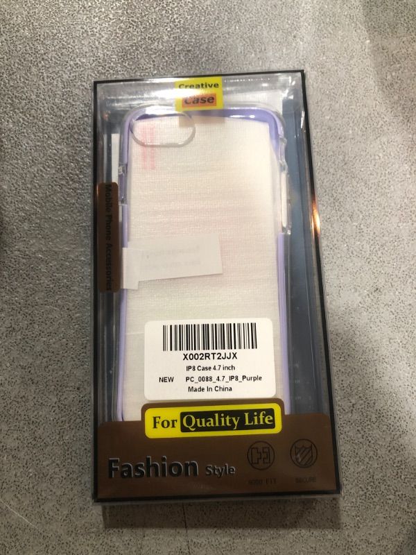 Photo 1 of COOLQO Compatible for iPhone 8 /iPhone 7 /iPhone 6S/6 Case, with 2 x Tempered Glass Screen Protector Clear 360 Full Body Coverage Hard PC + Silicone TPU 3in1 Shockproof Phone Protective Cover Purple