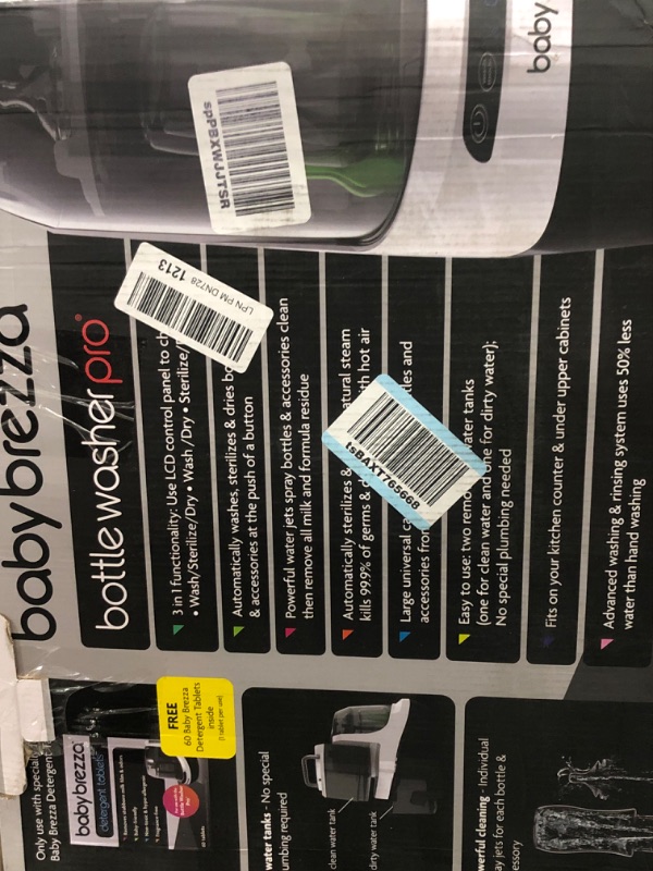 Photo 2 of Baby Brezza Bottle Washer Pro - Baby Bottle Washer, Sterilizer + Dryer - All in One Machine Cleans Bottles, Pump Parts, & Sippy Cups - Replaces Hand Washing, Bottle Brushes and Drying Racks