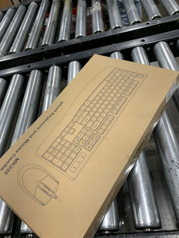 Photo 1 of Wired Keyboard and Mouse Combo, EDJO Full-Sized Ergonomic Computer Keyboard with Palm Rest and Optical Wired Mouse for Windows, Mac OS Desktop/Laptop/PC