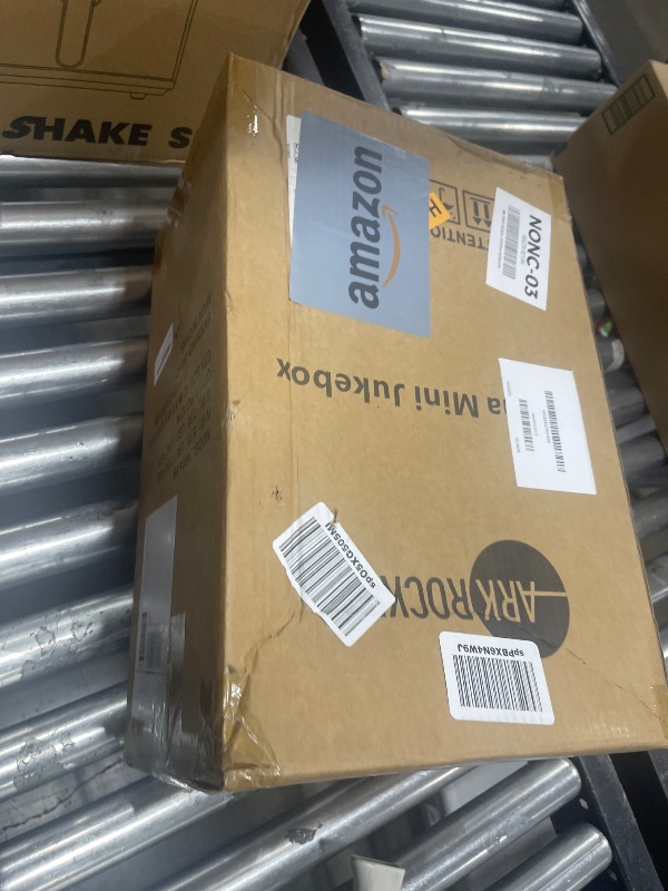 Photo 1 of Arkrocket Athena Mini Jukebox/Tabletop CD Player/Bluetooth Speaker/Radio/USB and SD Card Player with Retro LED Lighting System (Yellow Green)