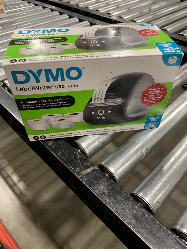 Photo 2 of DYMO® LabelWriter™ 550 Turbo Label Printer Bundle, Label Maker with Direct Thermal Printing, Automatic Label Recognition™, Includes Address Labels, Multipurpose Labels, Durable Multipurpose Labels, and File Folder Labels