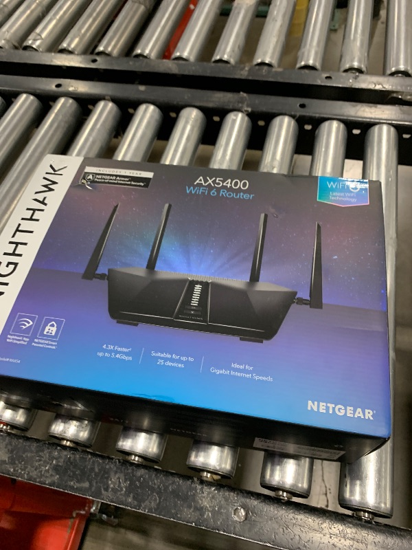 Photo 2 of NETGEAR Nighthawk 6-Stream Dual-Band WiFi 6 Router (RAX54S) – Security Features, AX5400 Wireless Speed, Up to 5.4 Gbps, Covers up to 2,500 sq. ft., 25 Devices - 1-Year Armor Subscription Included