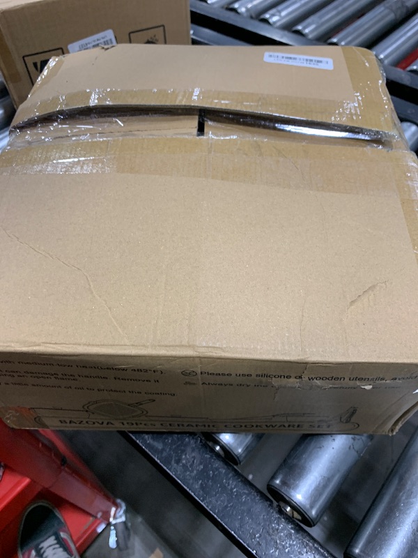 Photo 1 of Bazova 19 Pcs Pots and Pans Set Non Stick Ceramic Cookware Set with Removable Handles, Non Toxic Induction Kitchen Cookware Sets RV Cookware,Dishwasher/Oven Safe PFAS/PTFE/PFOA Free Cream White