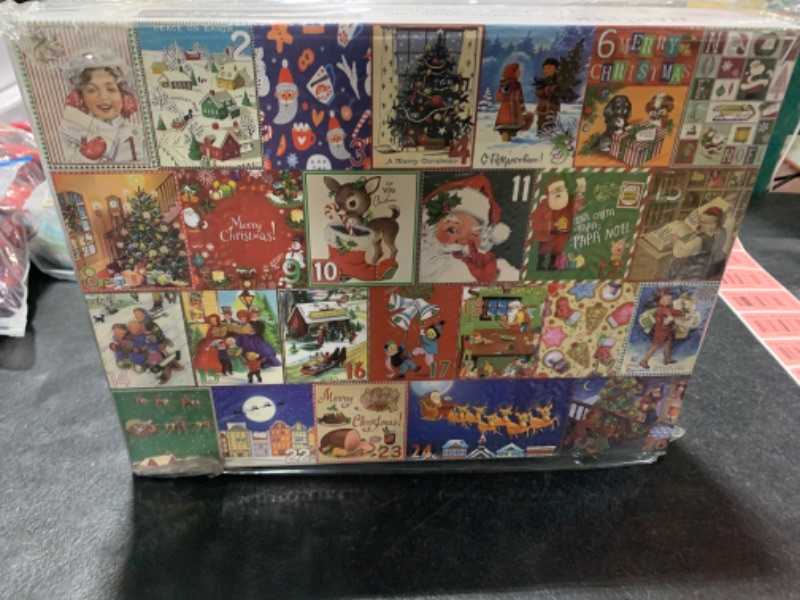 Photo 2 of Advent Calendar 2024 Christmas Puzzle for Adults 1000 Pieces, 24 Days Christmas Countdown Calendar Jigsaw Puzzles, Holiday Santa Puzzle for Adult 1000 Piece, Christmas Gifts for Adults Kids