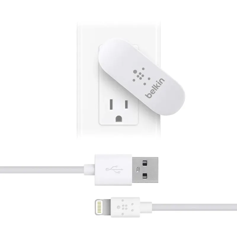 Photo 1 of Belkin Dual Swivel Charger with Lightning to USB Cable (10 Watt/2.1 Amp Per Port)