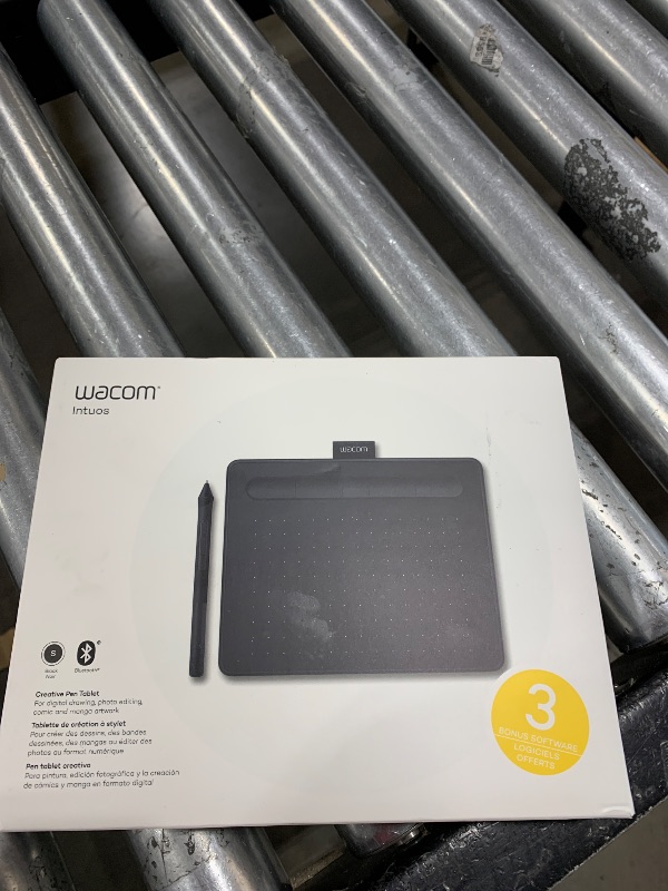 Photo 1 of Wacom Intuos Small Bluetooth Graphics Drawing Tablet, 4 Customizable ExpressKeys, Portable for Teachers, Students and Creators, Compatible with Chromebook Mac OS Android and Windows - Black